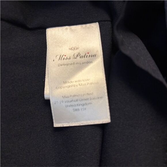 Miss Patina Bowie Cat Dress Navy Polka Dots - Picture 6 of 12